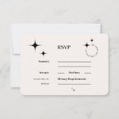 OLIVIA Modern Ivory Celestie UAWG Response Card RSVP Karte (Vorderseite)