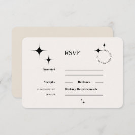 OLIVIA Modern Ivory Celestie UAWG Response Card RSVP Karte