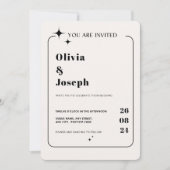 OLIVIA Modern Ivory Celestie Wedding Einladung (Vorderseite)