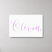 Olivia - Moderne Kalligrafie Name Design Leinwanddruck (Vorderseite)