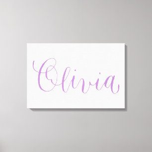 Olivia - Moderne Kalligrafie Name Design Leinwanddruck