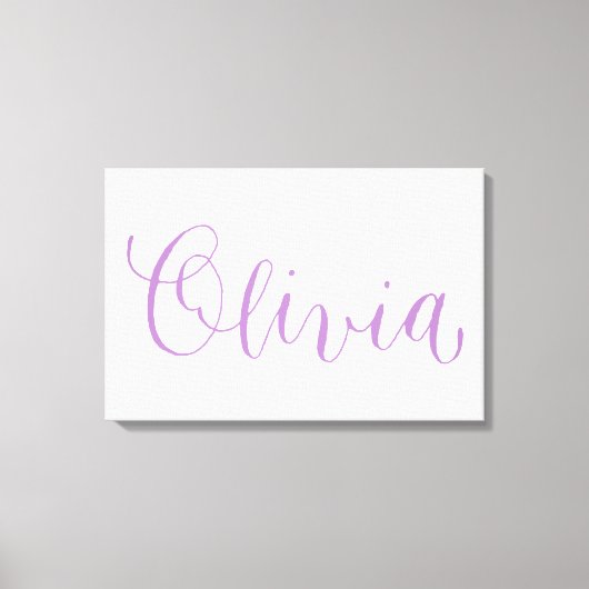 Olivia - Moderne Kalligrafie Name Design Leinwanddruck (Vorderseite)