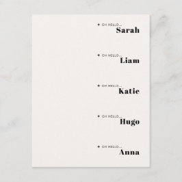OLIVIA Modernes Elfenbeinfest - Tag für Hochzeiten Einladung