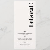 OLIVIA Modernes Hochzeitsfrühstück der Elfenbeinkü Menükarte (Vorderseite)