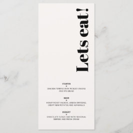 OLIVIA Modernes Hochzeitsfrühstück der Elfenbeinkü Menükarte