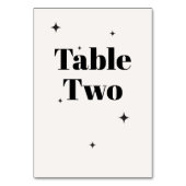 OLIVIA Modernes Hochzeitsfrühstück der Elfenbeinkü Tischnummer (Rückseite)