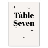OLIVIA Modernes Hochzeitsfrühstück der Elfenbeinkü Tischnummer (Rückseite)