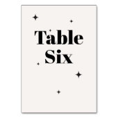 OLIVIA Modernes Hochzeitsfrühstück der Elfenbeinkü Tischnummer (Rückseite)