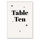 OLIVIA Modernes Hochzeitsfrühstück der Elfenbeinkü Tischnummer (Rückseite)