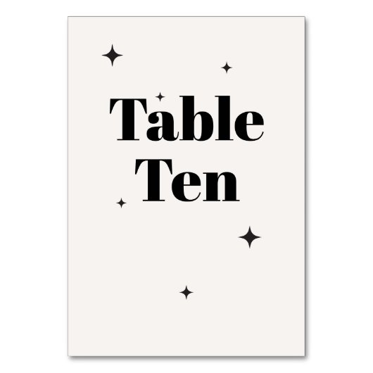 OLIVIA Modernes Hochzeitsfrühstück der Elfenbeinkü Tischnummer (Vorderseite)