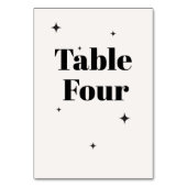 OLIVIA Modernes Hochzeitsfrühstück der Elfenbeinkü Tischnummer (Rückseite)