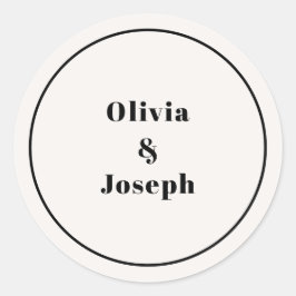 OLIVIA Modernes Ivory Classic Round Sticker