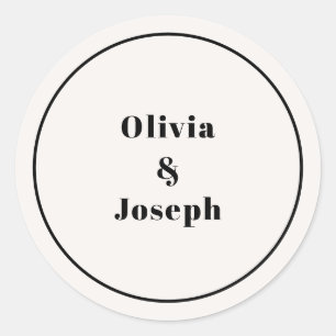 OLIVIA Modernes Ivory Classic Round Sticker