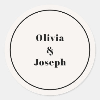 OLIVIA Modernes Ivory Classic Round Sticker