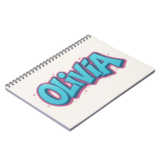 Olivia Name Art Notizblock (Linke Seite)