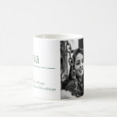Olivia name definition custom photo green kaffeetasse (Mittel)