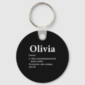 Olivia Name Definition Funny D Schlüsselanhänger (Vorderseite)