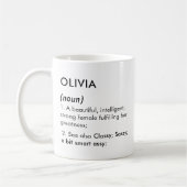 Olivia name, Editable name, Custom name Kaffeetasse (Links)