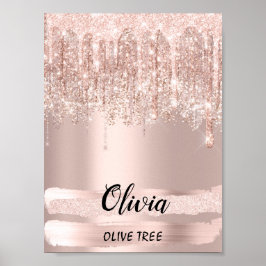 Olivia Name Meaning Birthday 16. Bridal Geschenk Poster