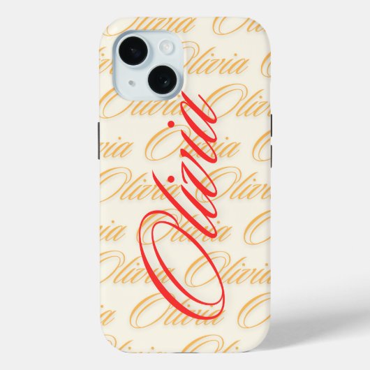 Olivia Name Pattern Design Case-Mate iPhone Hülle (Rückseite)
