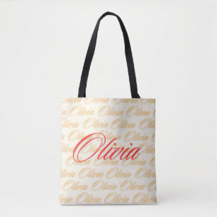 Olivia Name Pattern Design Tasche