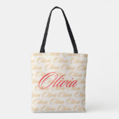 Olivia Name Pattern Design Tasche (Rückseite)