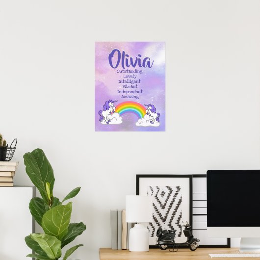 Olivia Name Poster (Heimbüro)