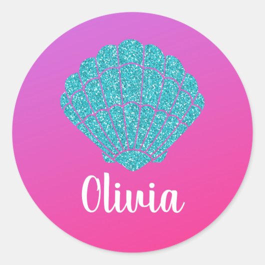 Olivia Name Stickers Labels School Book Mermaid (Vorderseite)