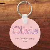 Olivia Name Tag Schlüsselkette Schlüsselanhänger (Vorderseite)