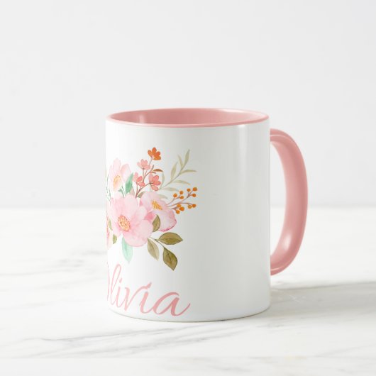Olivia Name Tasse (VorderseiteRechts)