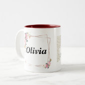 Olivia name Tassen - Custom Coffee Cup with An (Vorderseite Links)