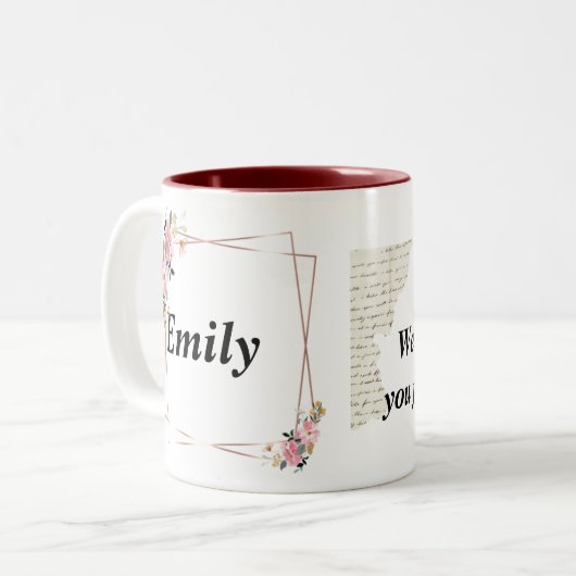 Olivia name Tassen - Custom Coffee Cup with An (Vorderseite Links)