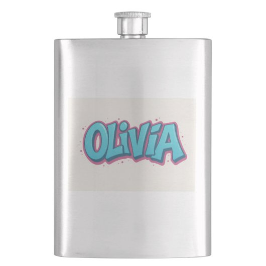 Olivia Namens Kunst Flachmann (Vorderseite)