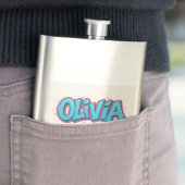 Olivia Namens Kunst Flachmann (Beispiel)