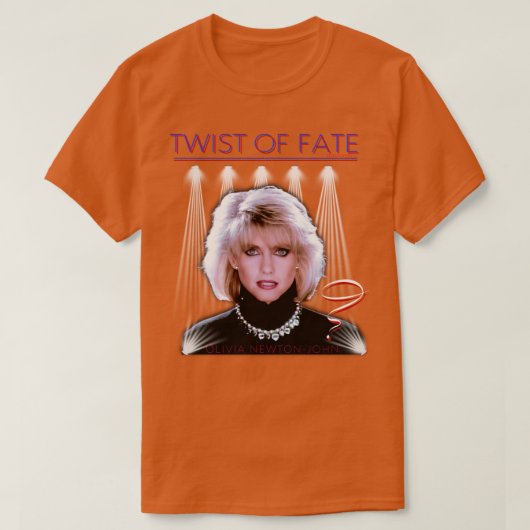 Olivia NewtonJohn Drehung of Fate Travolta Two of T-Shirt (Design vorne)