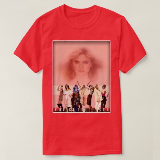 Olivia NewtonJohn Xanadu Gerahmt Collage Designed T-Shirt (Design vorne)