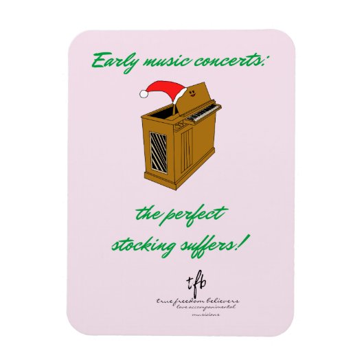 Olivia Orgel Weihnachten Strumpf Magnet (Vertikal)