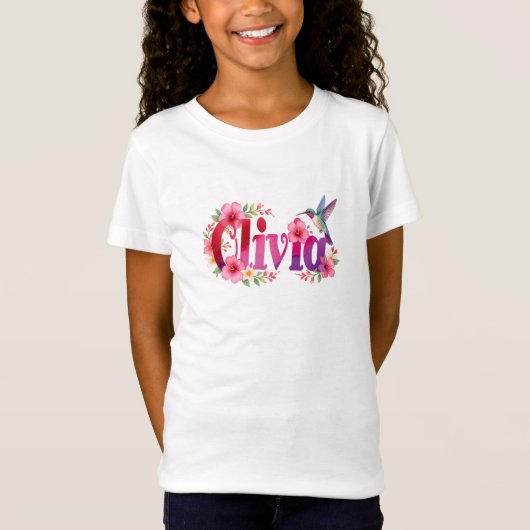 Olivia - Personalised Shirt  - For Kids (Vorderseite)