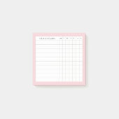 Olivia Personalisiert Habit Tracker in Blush Post-it Klebezettel (Vorderseite)