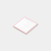 Olivia Personalisiert Habit Tracker in Blush Post-it Klebezettel (angewinkelt)