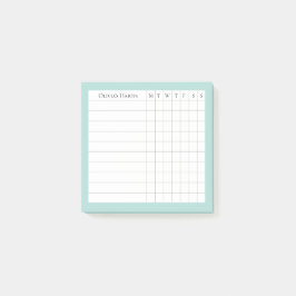 Olivia Personalisiert Habit Tracker in der Wellnes Post-it Klebezettel
