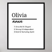 Olivia, Personalisierte Mädchenbezeichnung Definit Poster (Vorne)