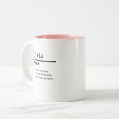 Olivia, Personalisierte Mädchenbezeichnung Definit Zweifarbige Tasse (Vorderseite Links)