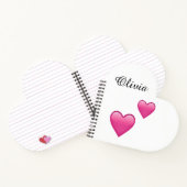 Olivia Personalized Emoji Hearts NoteBook Notizblock (Innenseite)