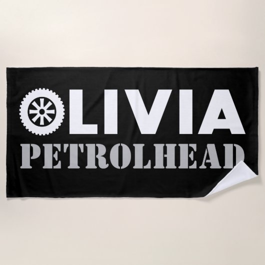 Olivia Petrol Head Strandtuch (Vorderseite)