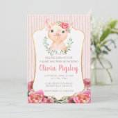 Olivia Pigsley Baby Shower Einladung (Stehend Vorderseite)