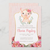 Olivia Pigsley Baby Shower Einladung (Vorne/Hinten)