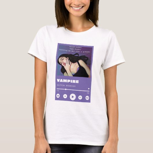 Olivia Rodrigo Vampire Lyric Shirt (Vorderseite)