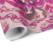 Olivia romantischer Damast Geschenkpapier (Rolleneckpunkt)