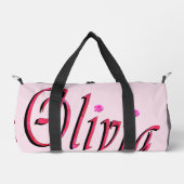 "Olivia" Rot und Pink Olivia Name,  Duffle Bag (Vorderseite)
